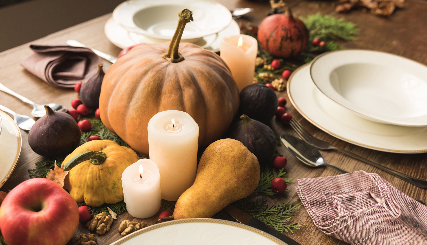 Table setting with squash